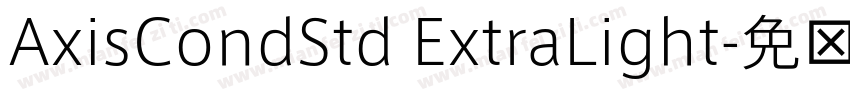 AxisCondStd ExtraLight字体转换
